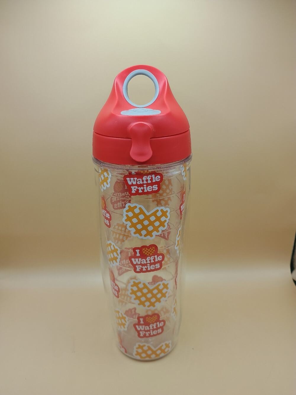 Rare Tervis Plastic Bottle Chick Fil A Waffle Fries Fans Water Bottle 20oz